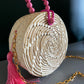 Babi Straw Bag Round - Pink - Neena Jewellery 