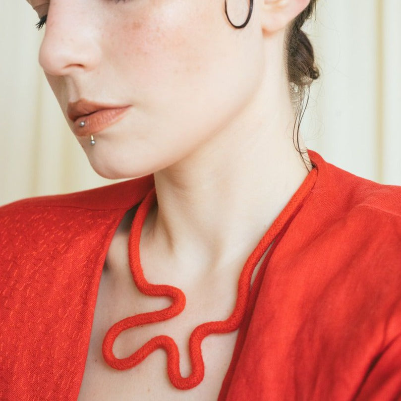 Cais do Sertao Red Necklace - Neena Jewellery 