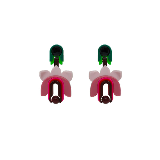 Lilium Pink Earrings - Neena Jewellery 