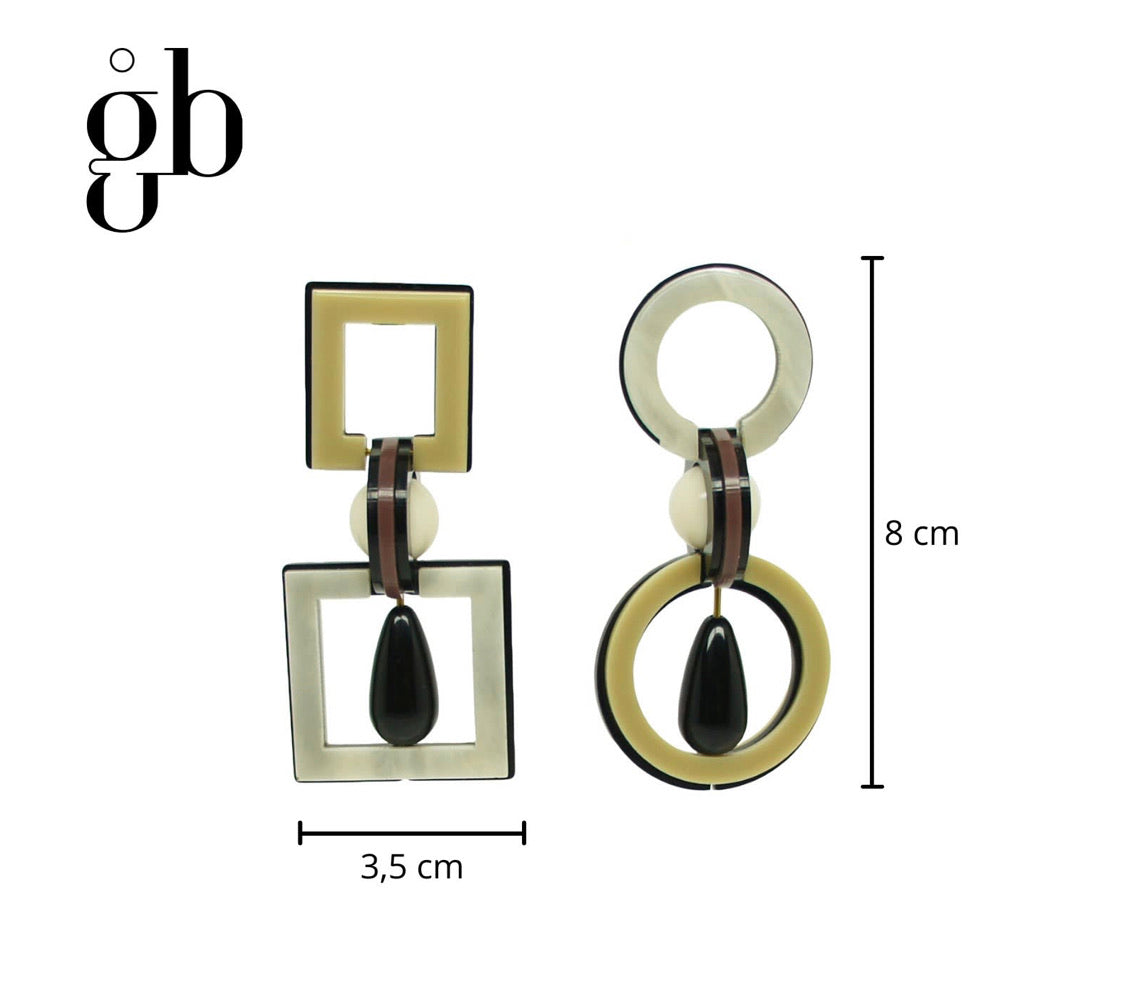 Earring Frames Assimetric Cream - Neena Jewellery 