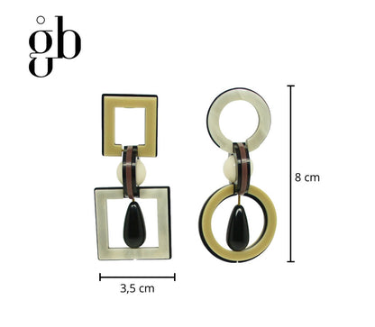 Earring Frames Assimetric Cream - Neena Jewellery 