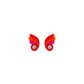 Mini Butterfly - Pink and Red Earrings