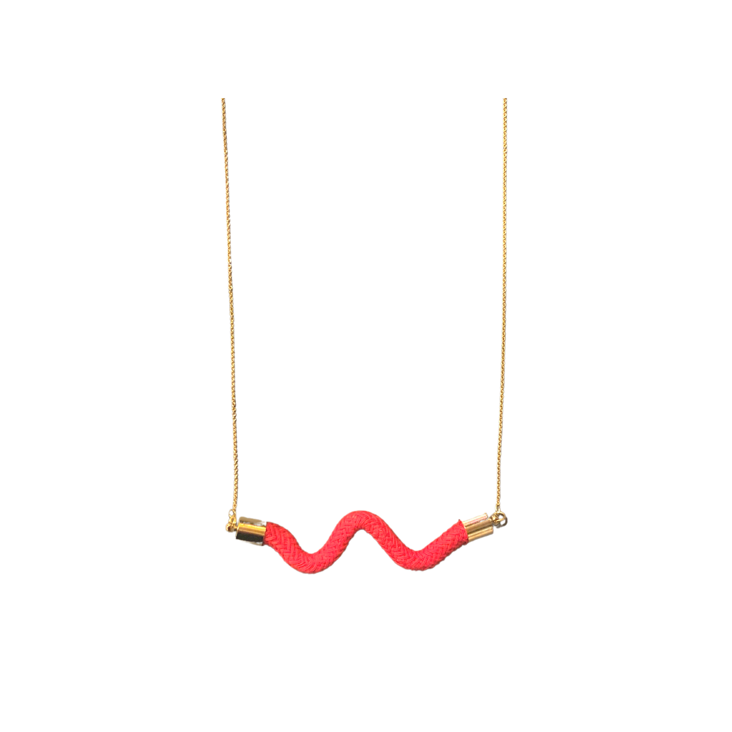 Wangari Cotton Necklace Red - Neena Jewellery 