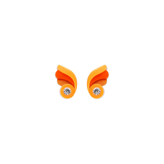Mini Butterfly - Orange Earrings