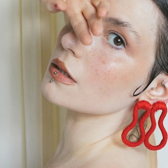Cabaças Red Earrings - Neena Jewellery 