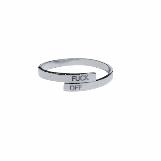 FUCK OFF Ring - Silver - Neena Jewellery 