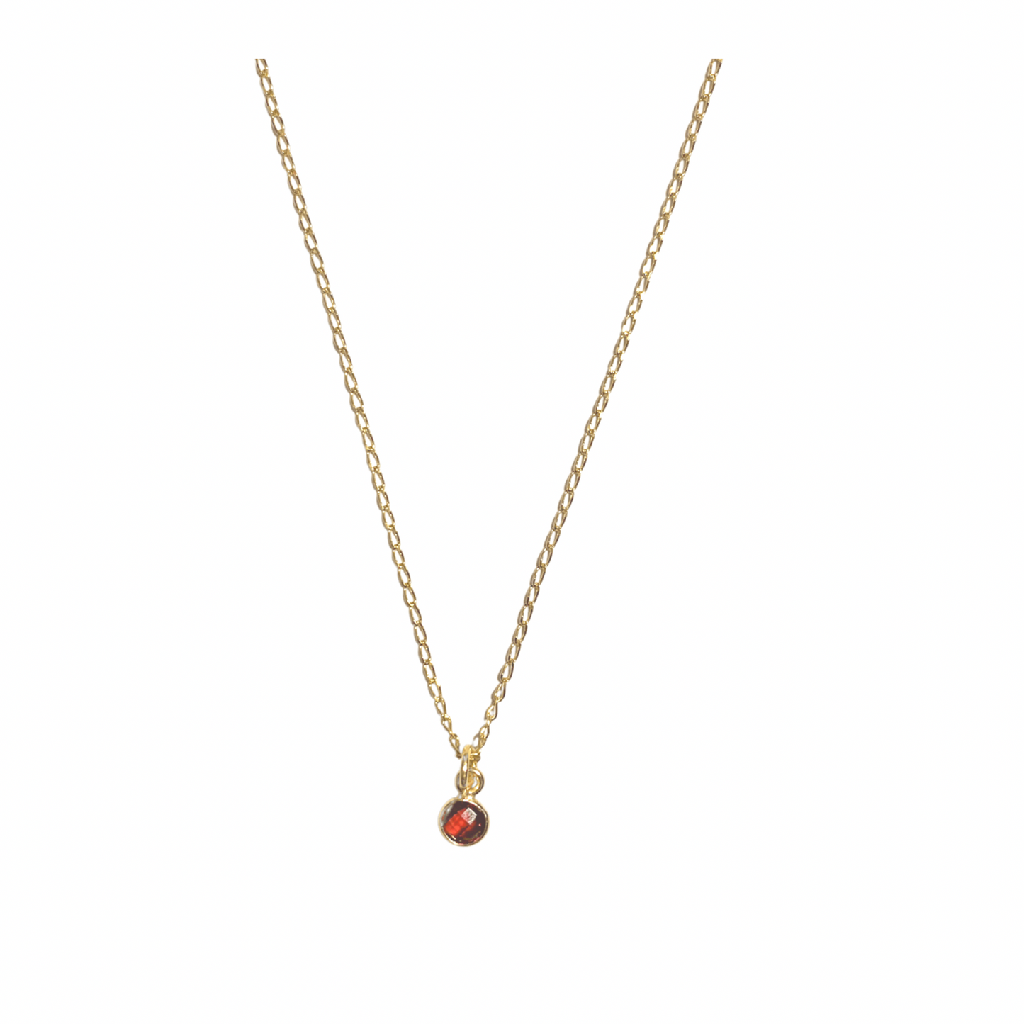 Garnet Charm Necklace - Neena Jewellery 