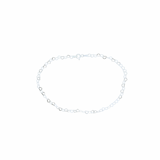 Hearts Anklet Silver - Neena Jewellery 