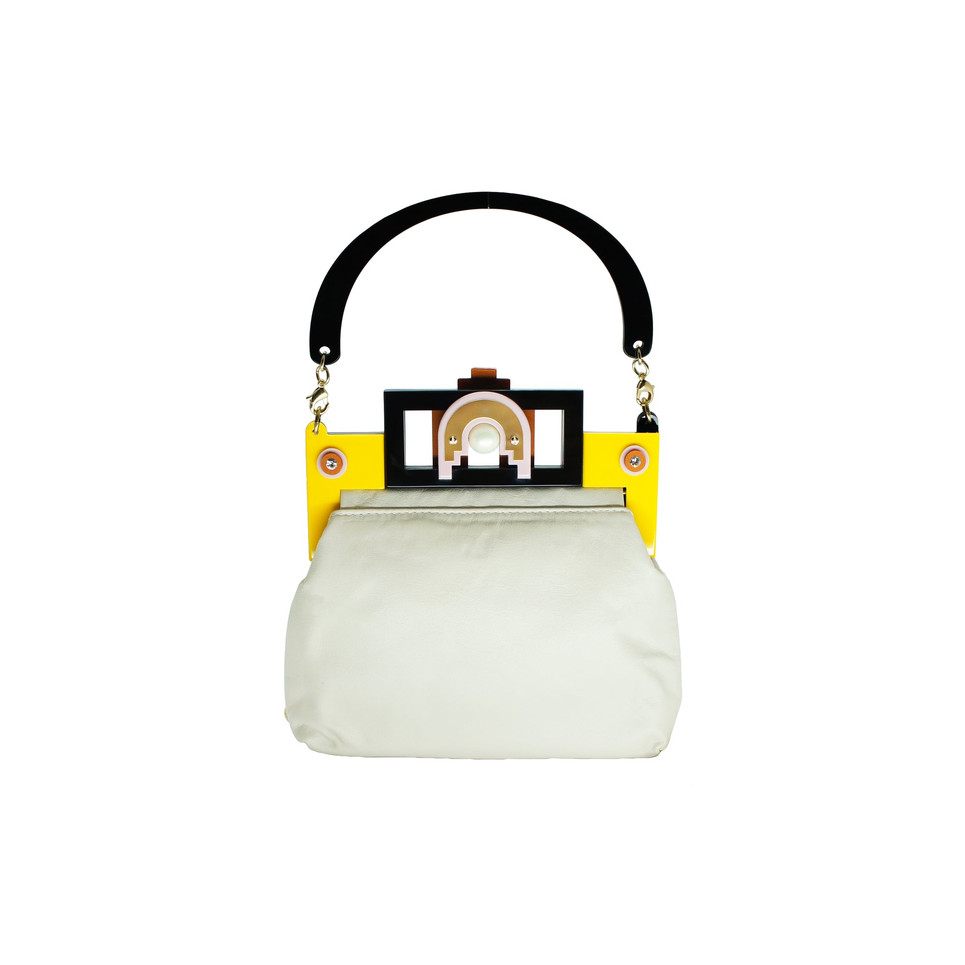 Cluth Bag Maya BEIGE / YELLOW - Neena Jewellery 