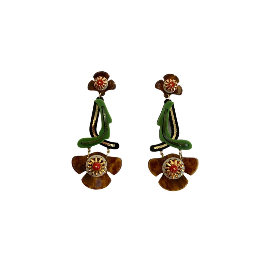 Wild Flower Cherry Earrings - Neena Jewellery 
