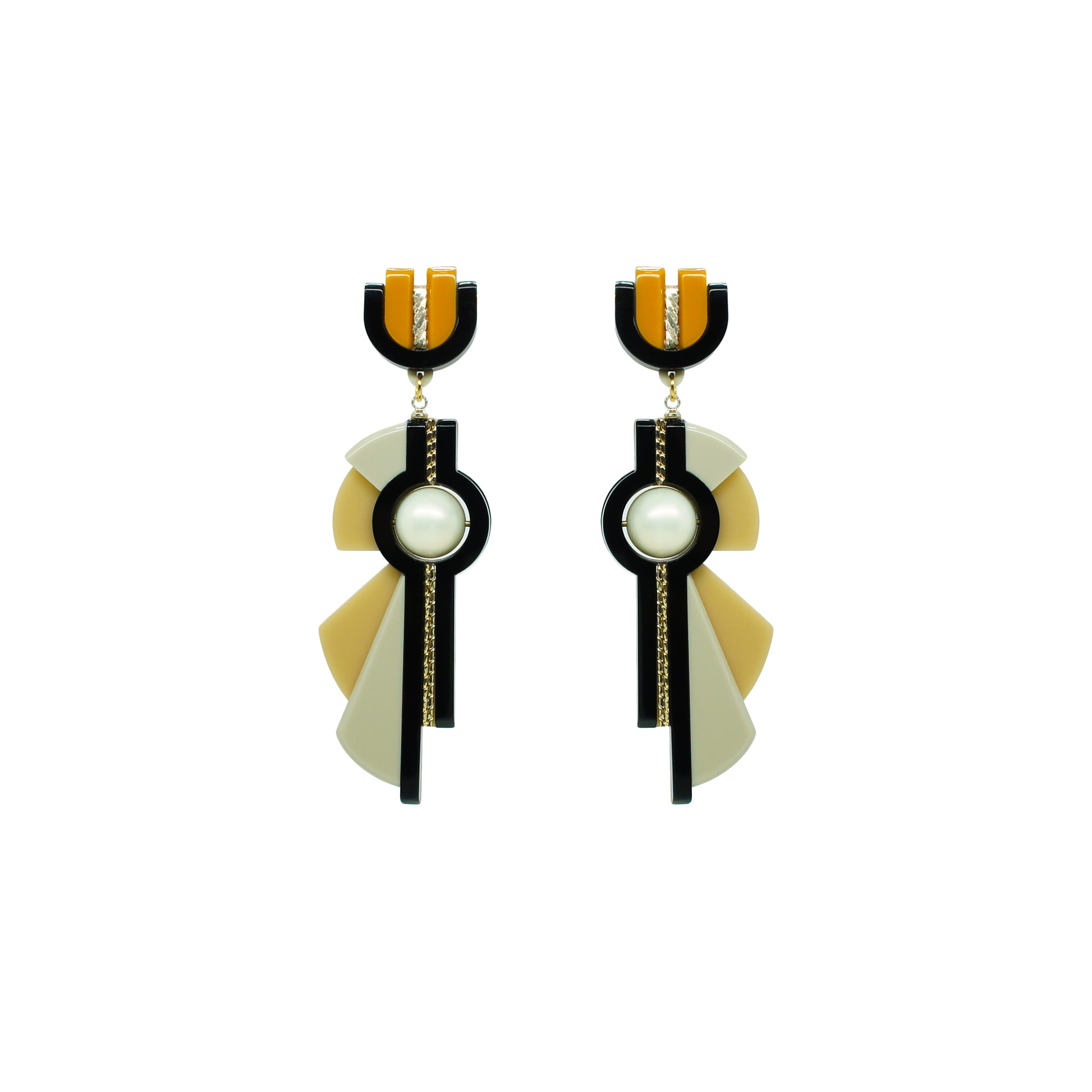 Allamanda Earrings Kahki - Neena Jewellery 