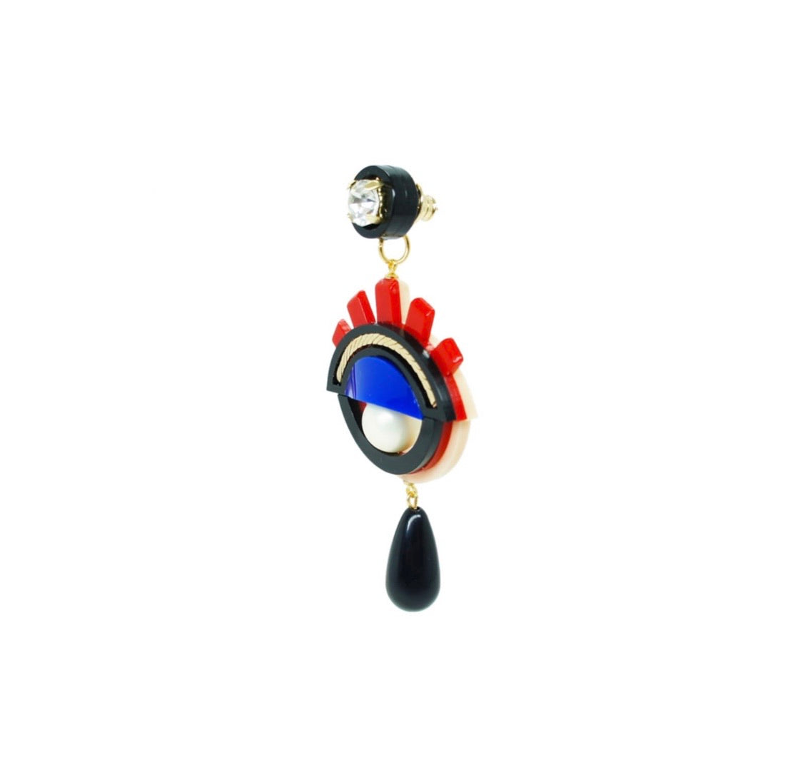 Handmade Acrylic Earring Eye Pendant - Neena Jewellery 