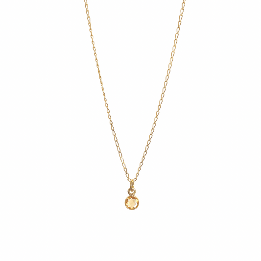 Citrine Charm Necklace - Neena Jewellery 