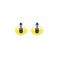 Lotus Flower Stud Earrings - Yellow - Neena Jewellery 