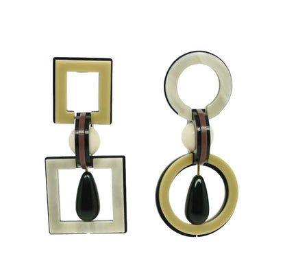 Earring Frames Assimetric Cream - Neena Jewellery 