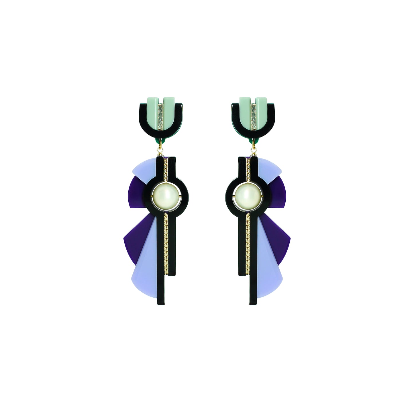 Allamanda Earrings Purple - Neena Jewellery 
