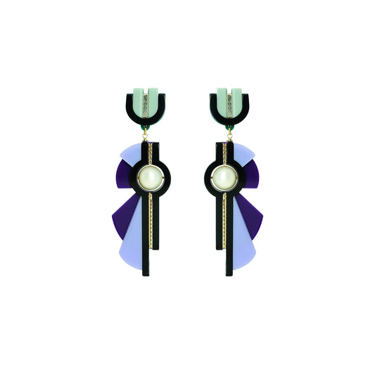 Allamanda Earrings Purple - Neena Jewellery 