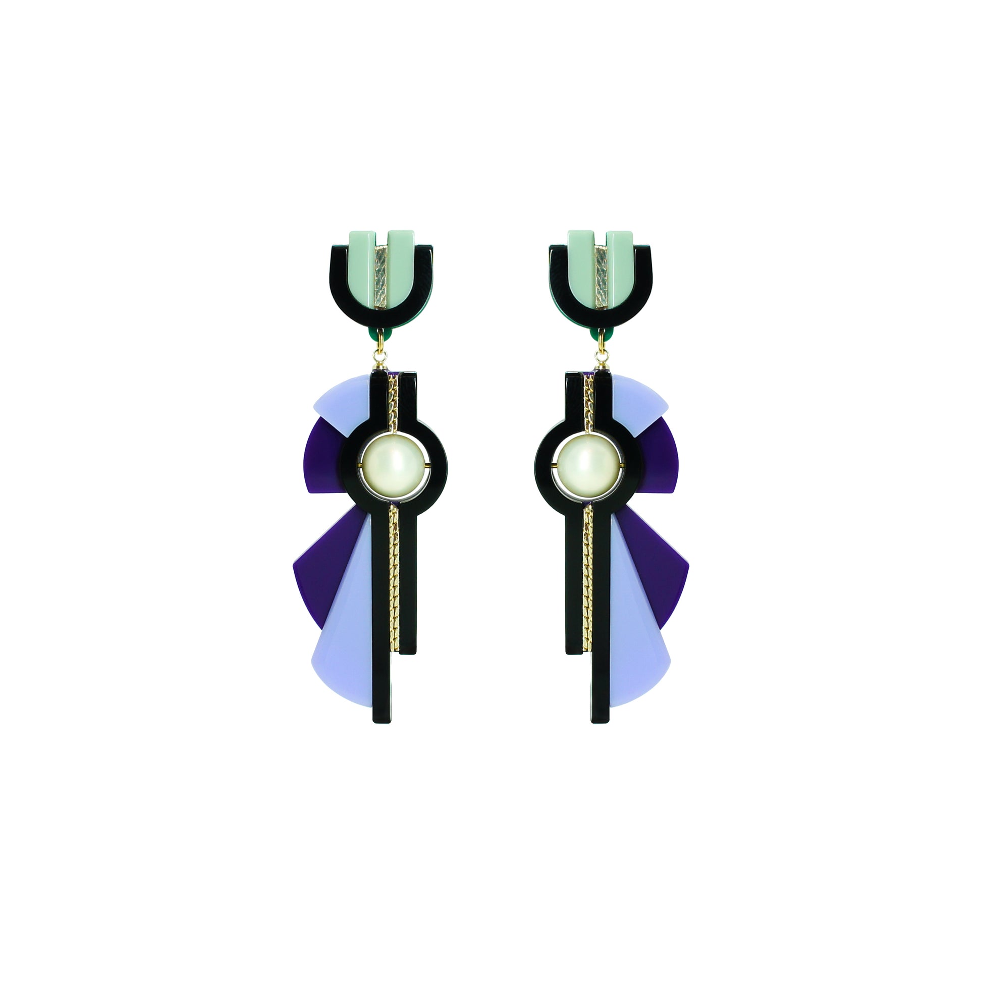 Allamanda Earrings Purple - Neena Jewellery 