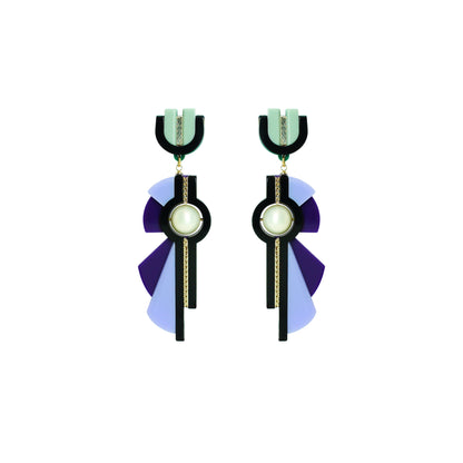 Allamanda Earrings Purple - Neena Jewellery 