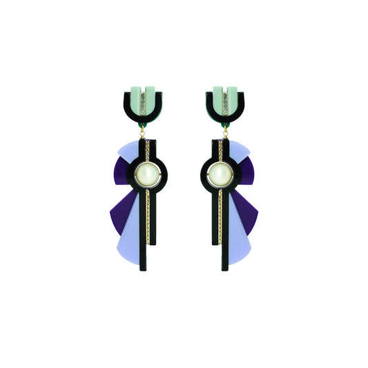 Allamanda Earrings Purple - Neena Jewellery 